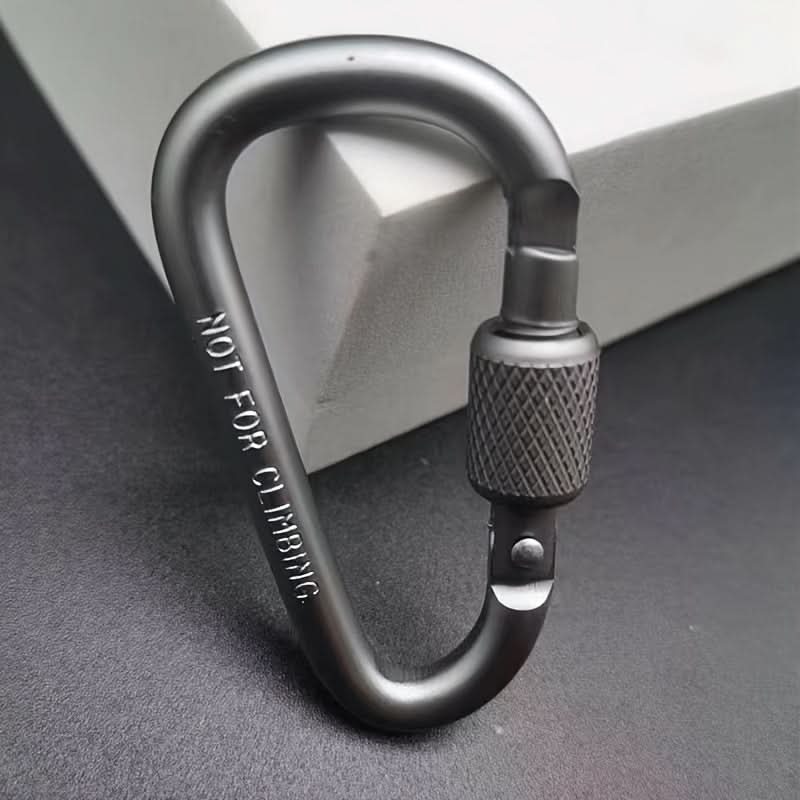 5-Pack Aluminum Carabiner Keychains with Lock