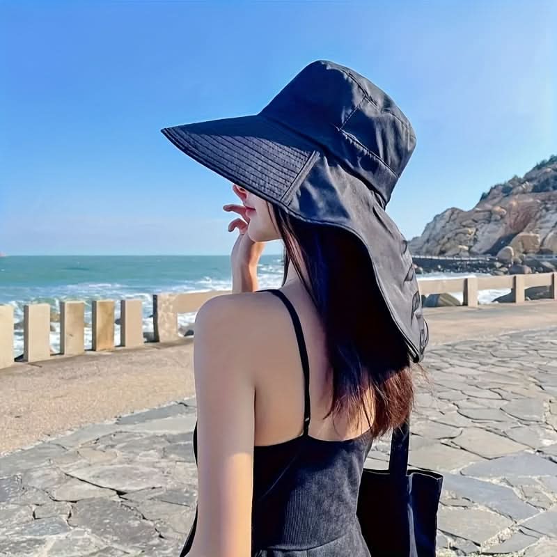 Women’s Sun Protection Bucket Hat with Ponytail Hole
