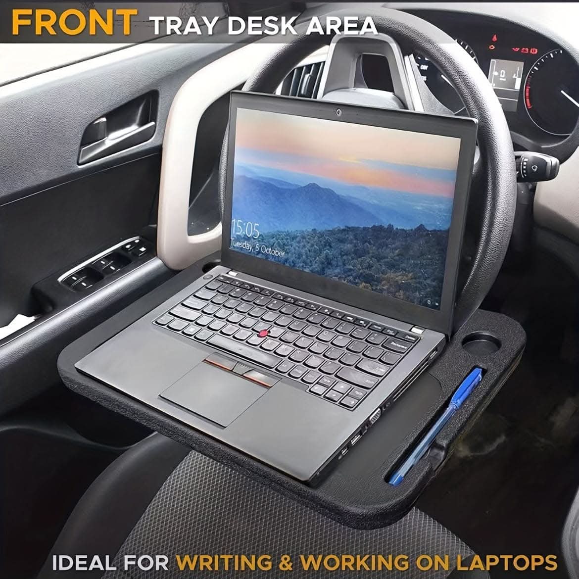 Multifunctional Car Steering Wheel Tray – Portable