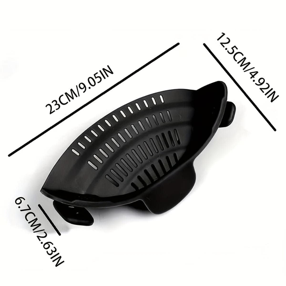 Adjustable Silicone Pot Strainer – Clip-On Kitchen Tool for Pots, Pans, and Bowls