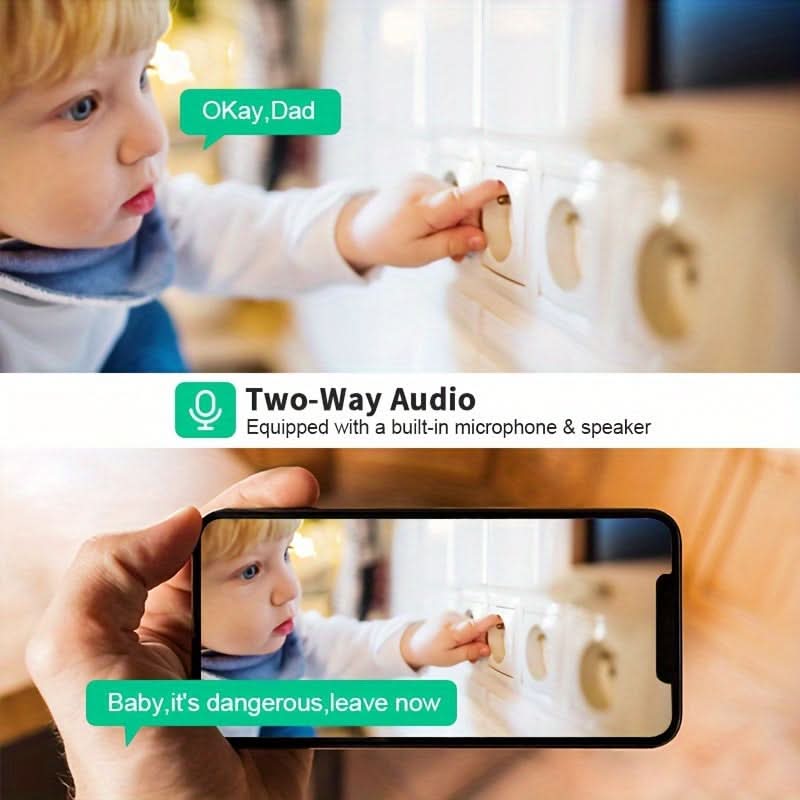 WiFi 1080p Indoor Safety Camera with Night Vision