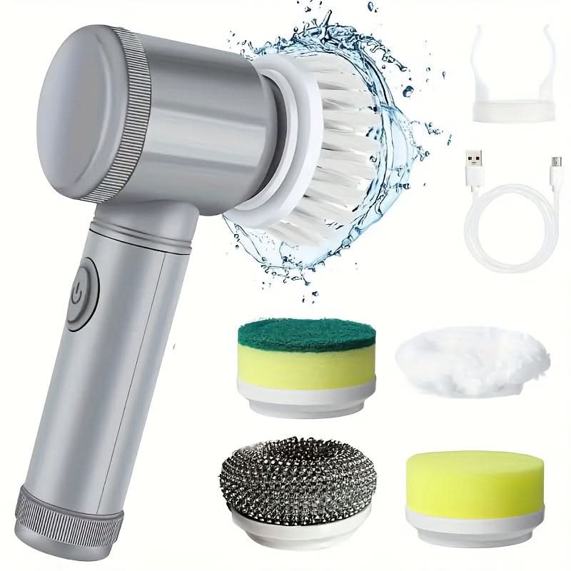 Portable Handheld Electric Cleaning Brush Set