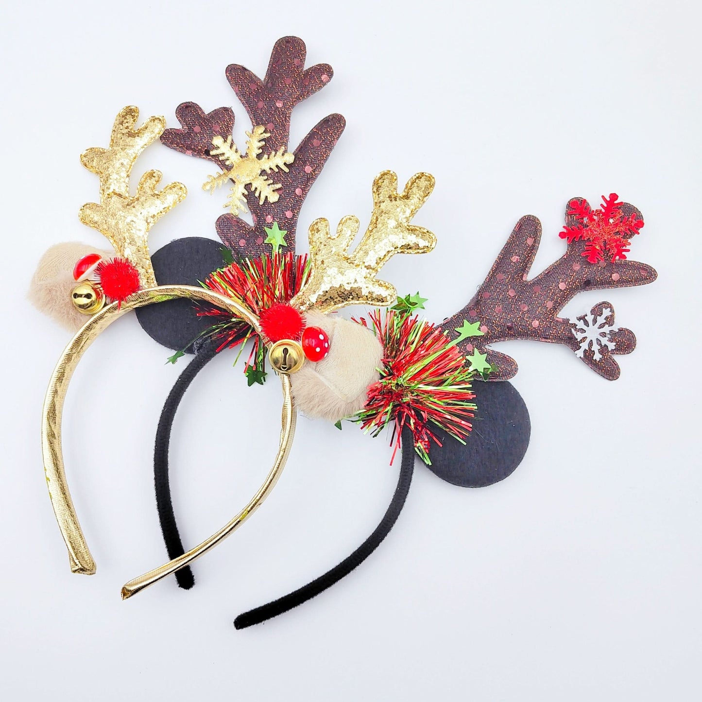 4-Pack Christmas Reindeer Antler Headbands for Parties