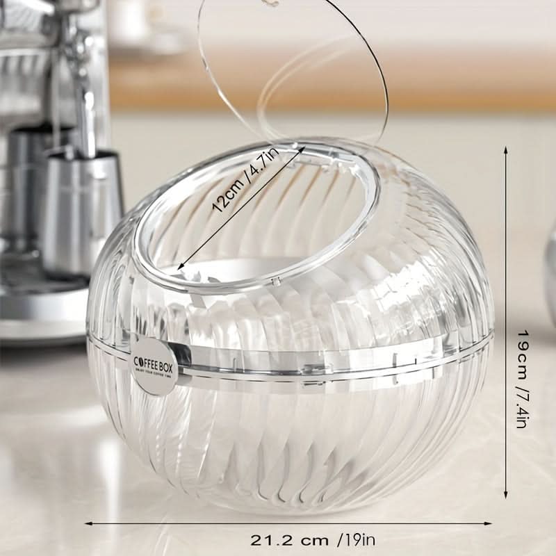 Transparent Oval Coffee Pod Holder – Clear Storage Container