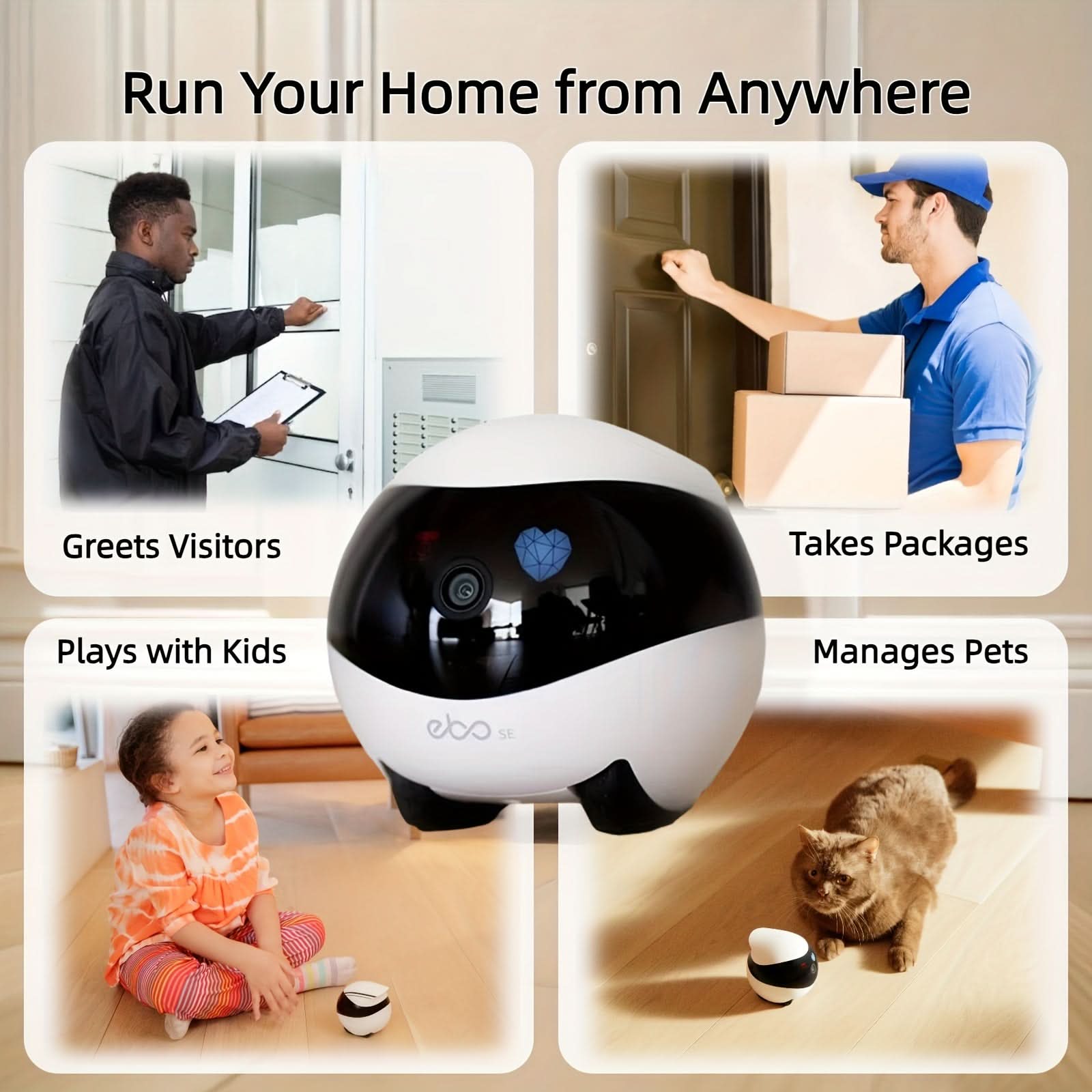 Enabot EBO Movable Smart Robot Camera, 1080P HD