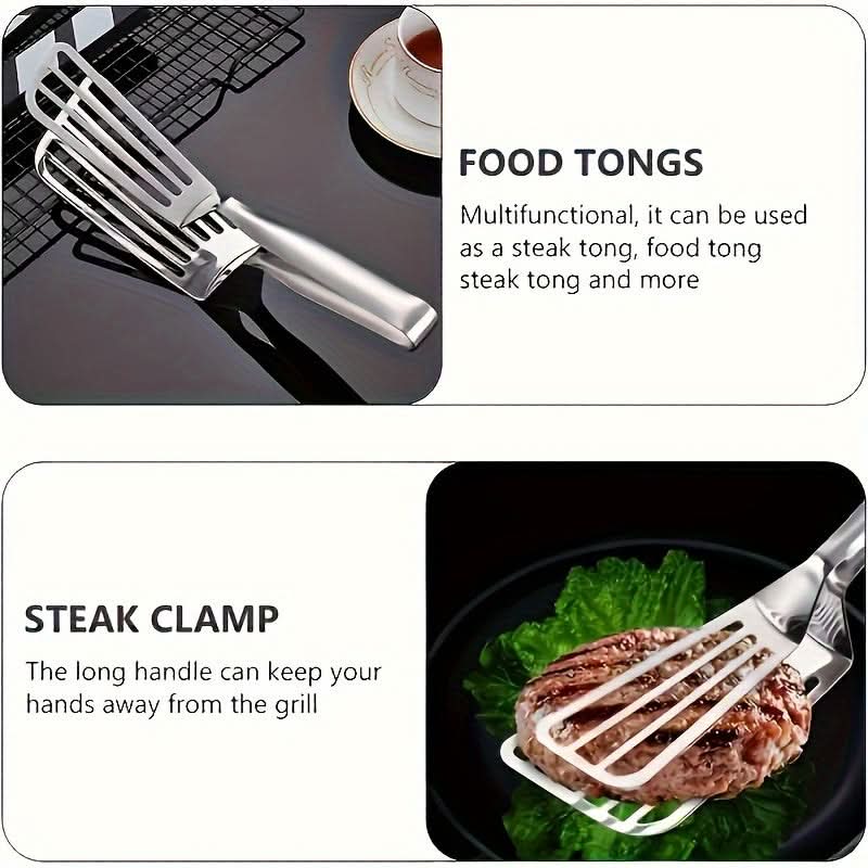 Premium Stainless Steel Serving Tongs for Kitchen