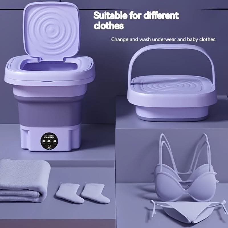 1pc Portable Mini Washing Machine – 8L Capacity, 3 Cleaning Modes