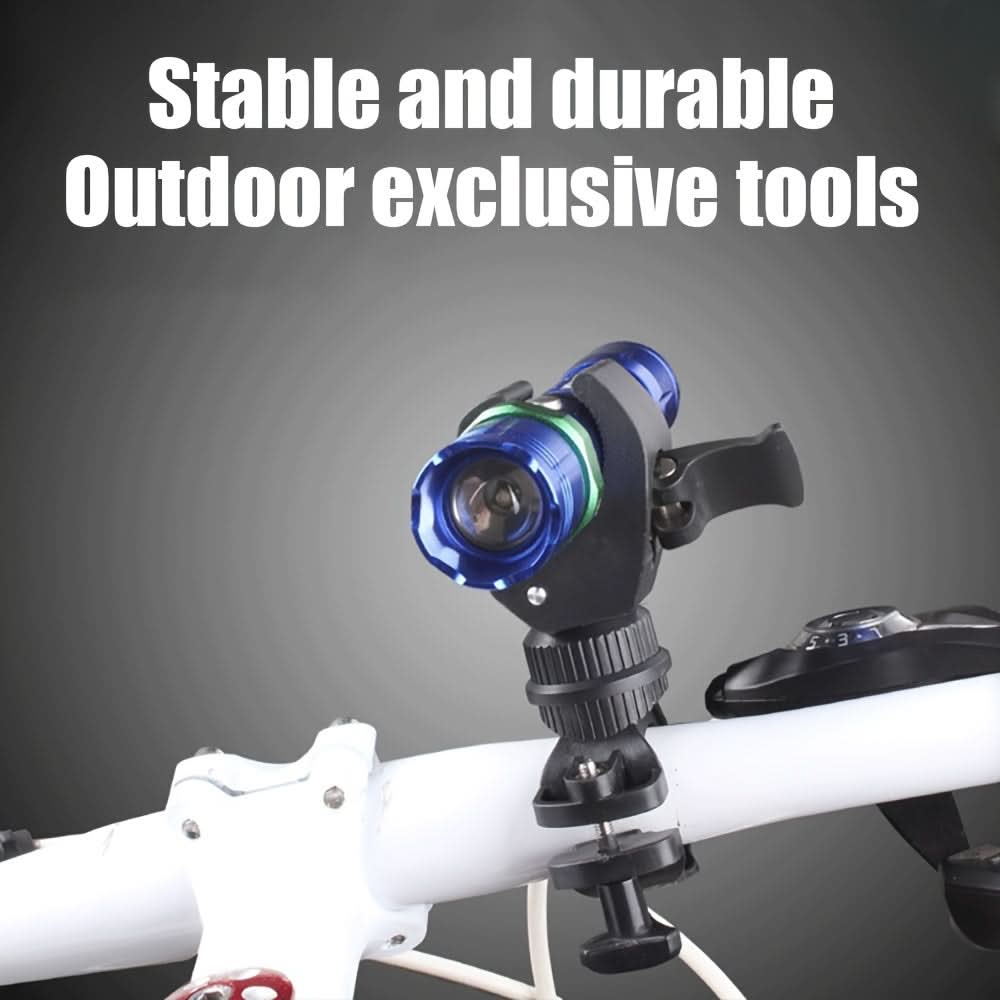 360° Rotating Bicycle Light Mount – Adjustable Waterproof Bike Frame Holder
