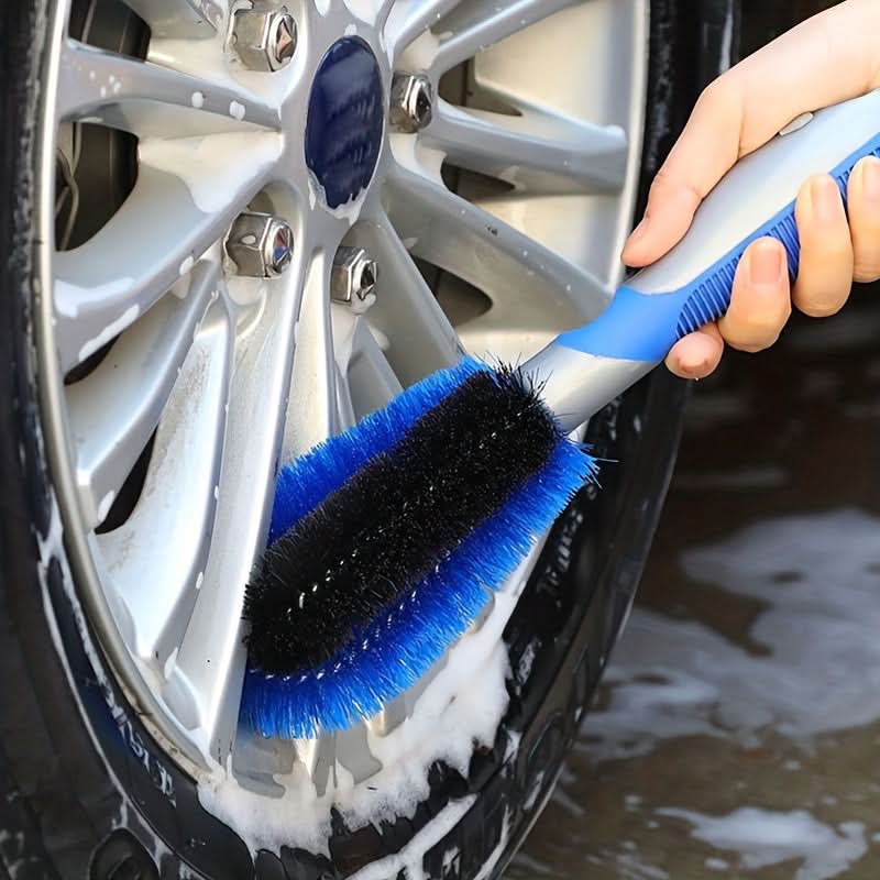 Multi-Surface Tire & Wheel Brush – Soft Grip, No Power Needed