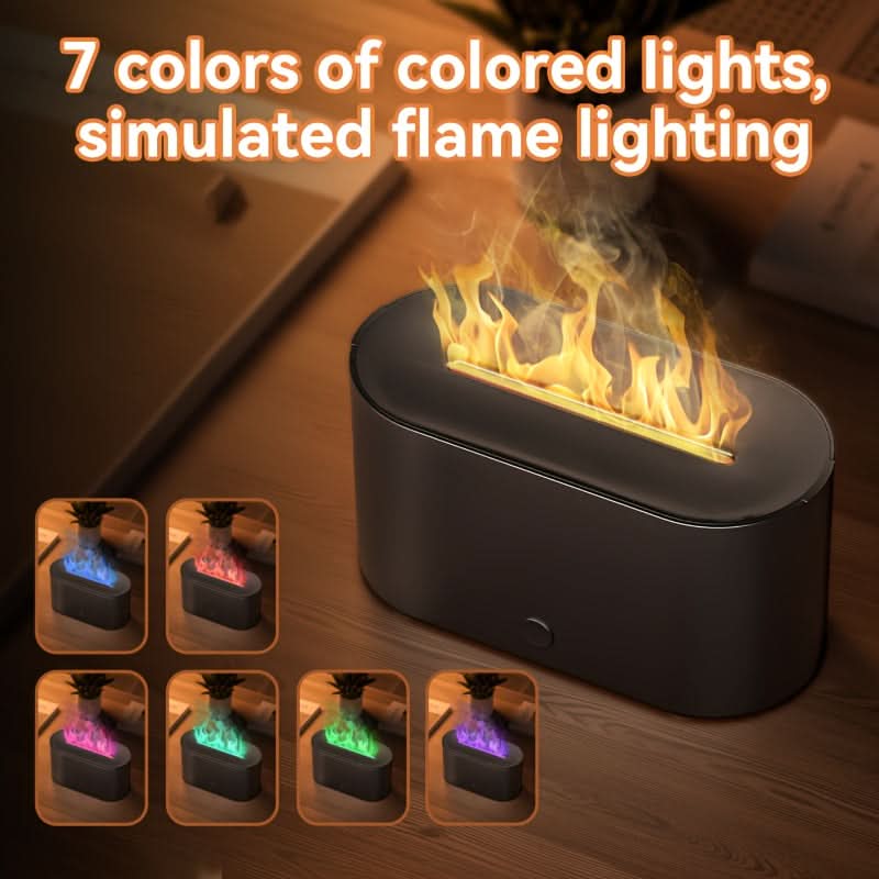 7-Color Flame Simulated Humidifier with Aromatherapy