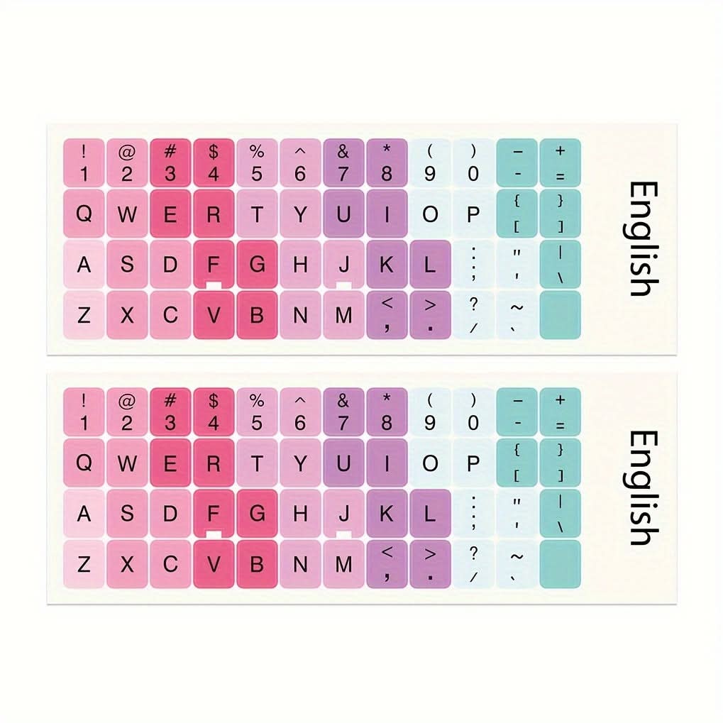 Pack of 2 Vibrant Universal Keyboard Stickers
