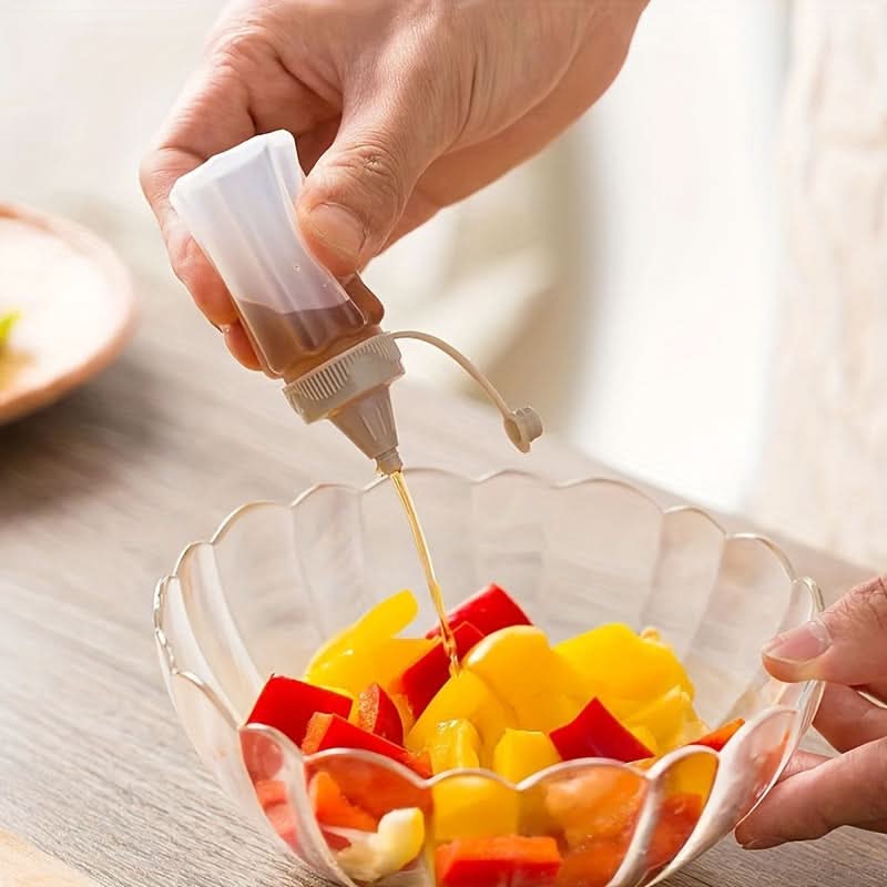 4-Pack Mini Squeeze Sauce Bottles Set
