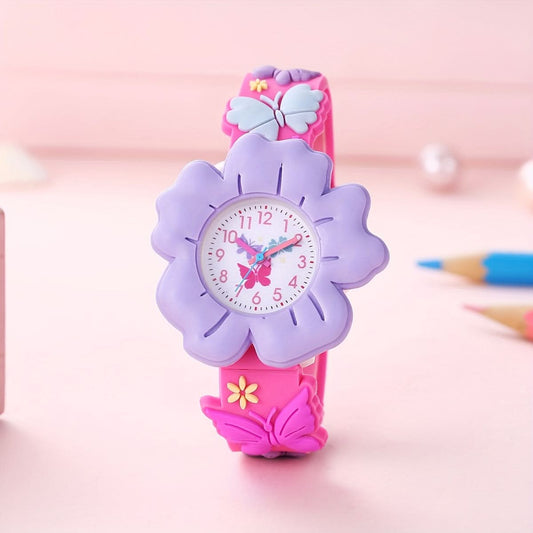 Girls' Cute Quartz Flower Wrist Watch