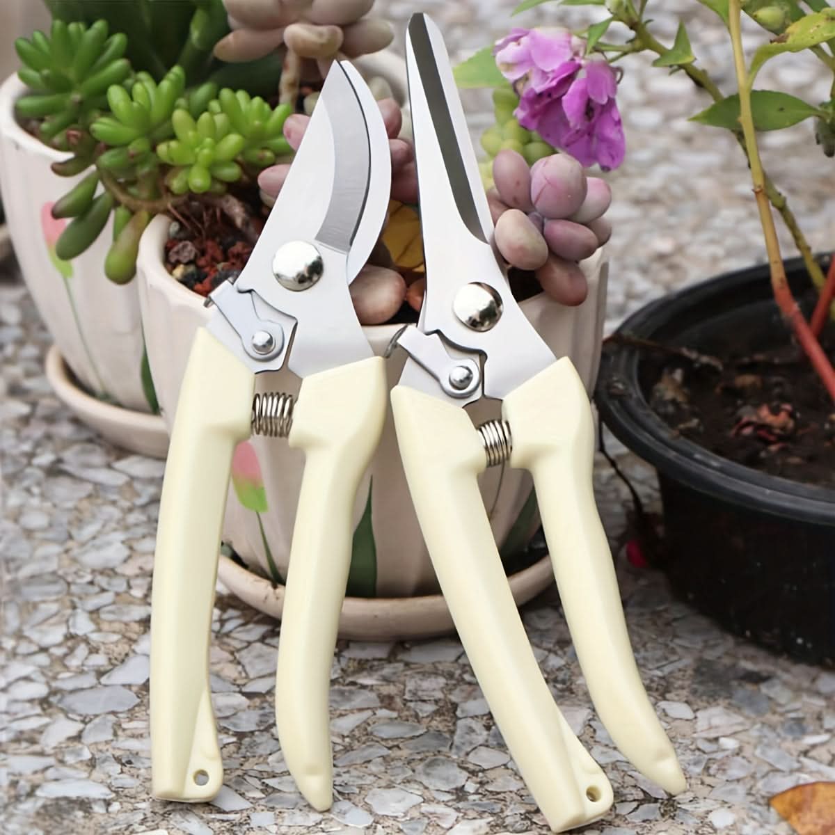 Sharp Garden Pruning Shears Set, Alloy Steel Blades