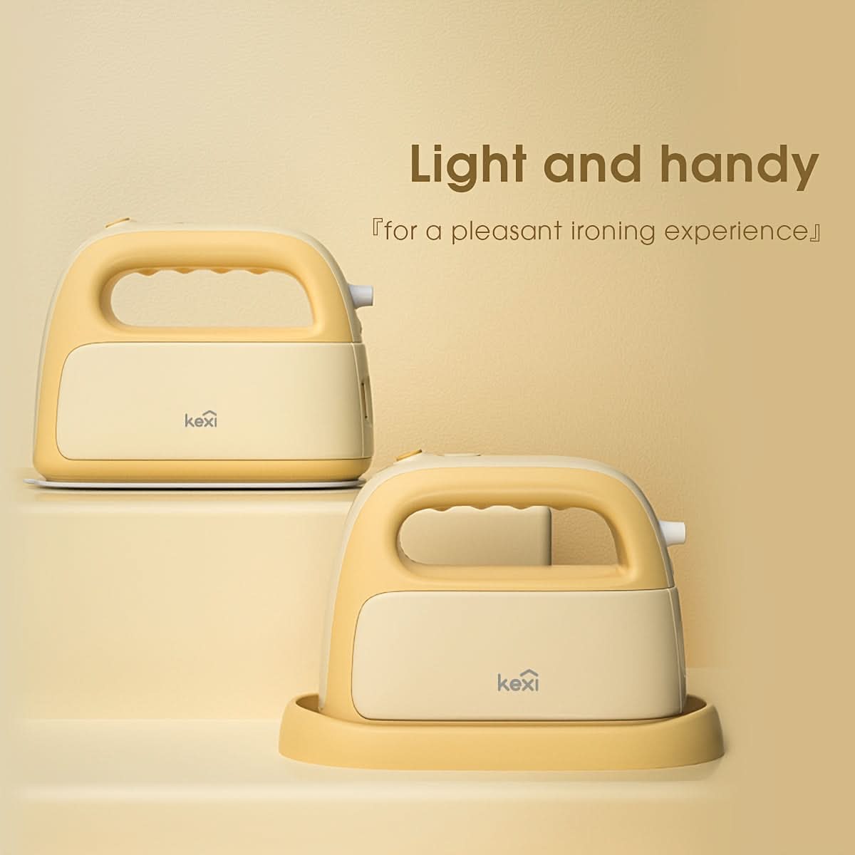 Portable Steam Iron for Clothes - Detachable Tank, Two-Speed