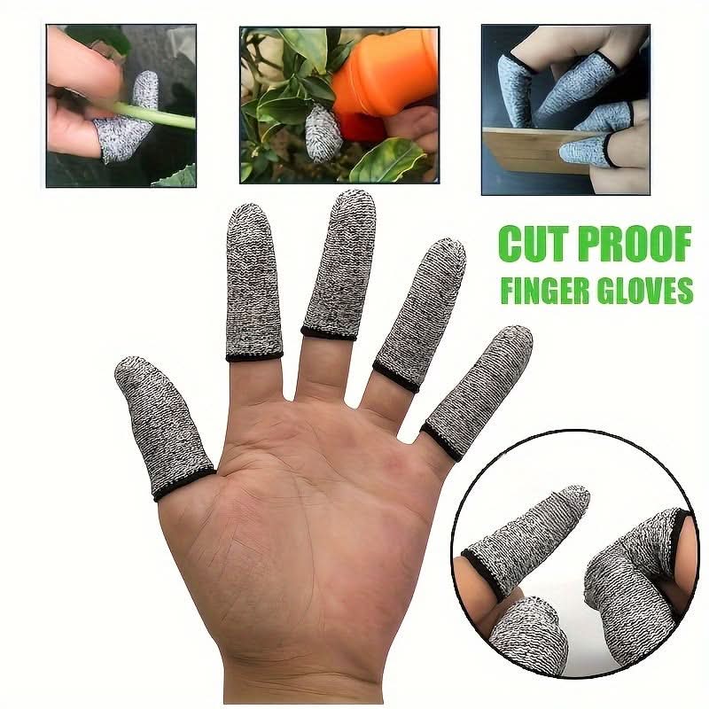 10pcs Cut-Resistant Finger Guards – Non-Slip, Reusable Protectors