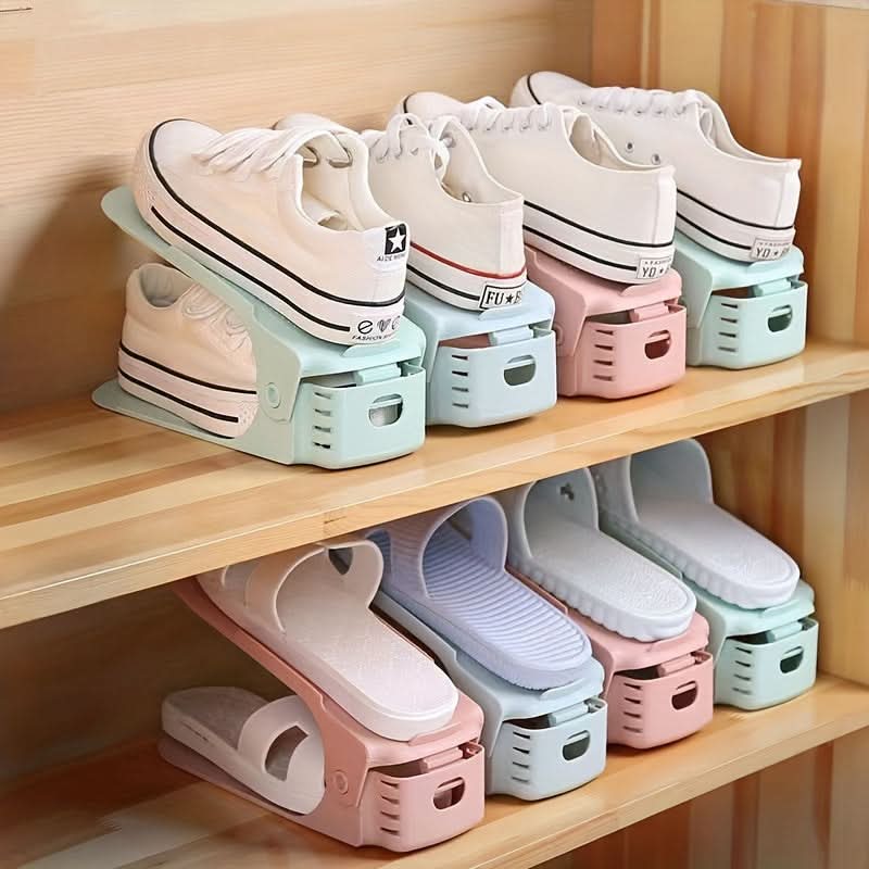 Adjustable Plastic Shoe Racks – Space-Saving & Durable
