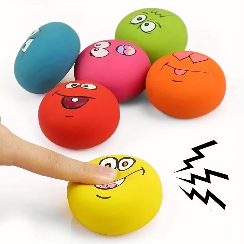 6-Pack Interactive Squeaky Dog Ball Toys