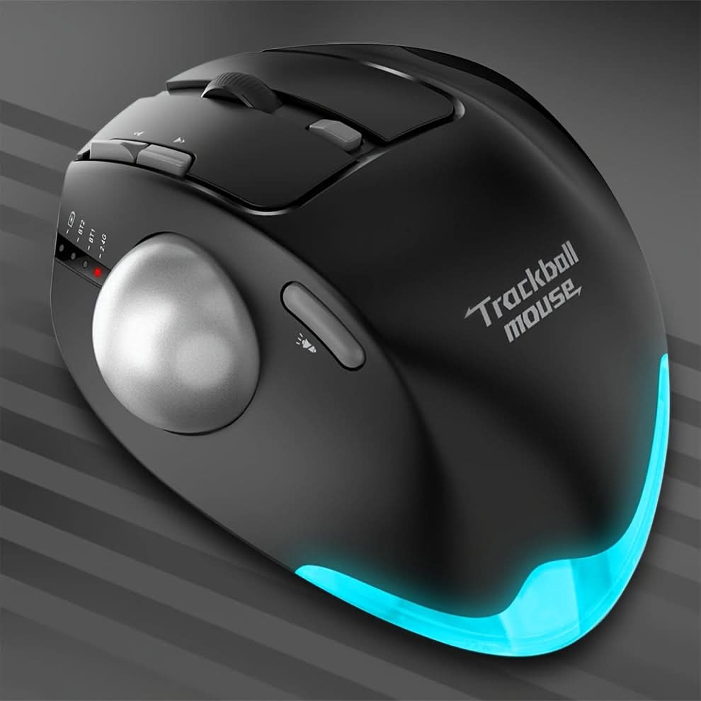 Dual Mode Wireless Trackball Mouse - 2.4G & Bluetooth