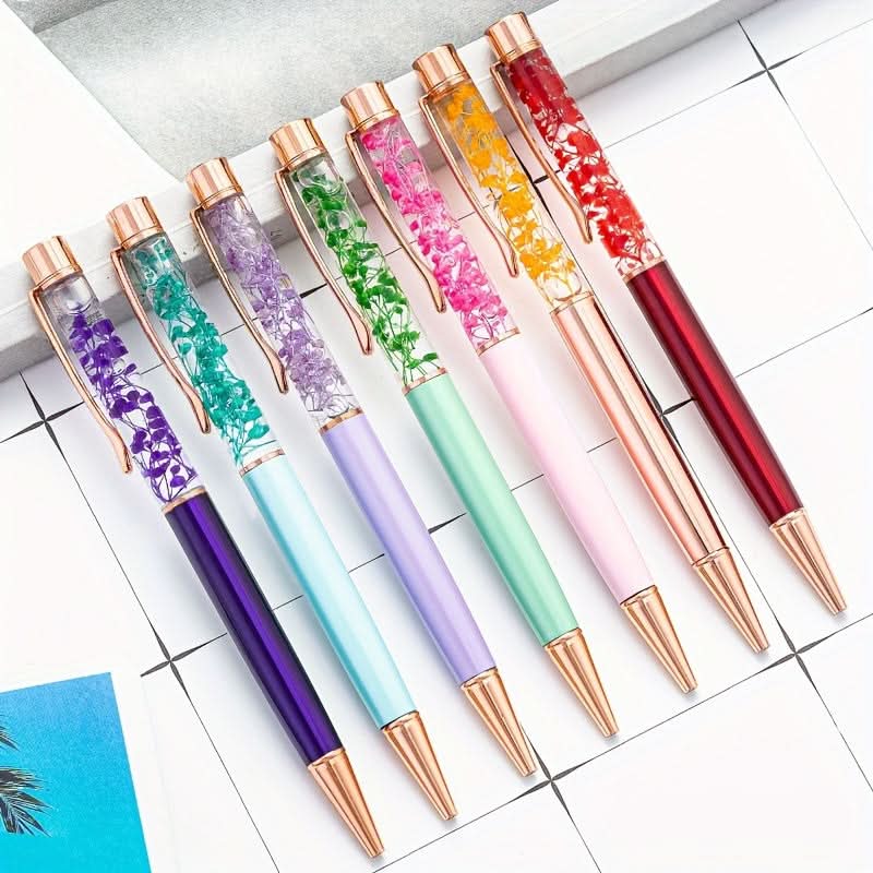 5-Pack DIY Flower Pens with Twist Cap – Medium Point