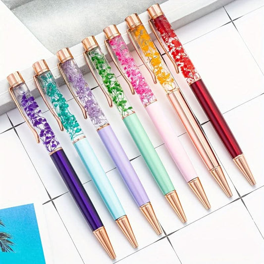 5-Pack DIY Flower Pens with Twist Cap – Medium Point