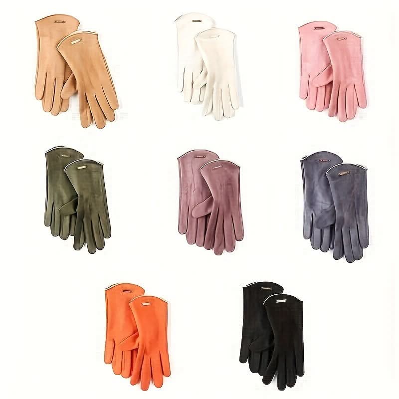 Fleece Lined Thermal Gloves for Winter Skiing