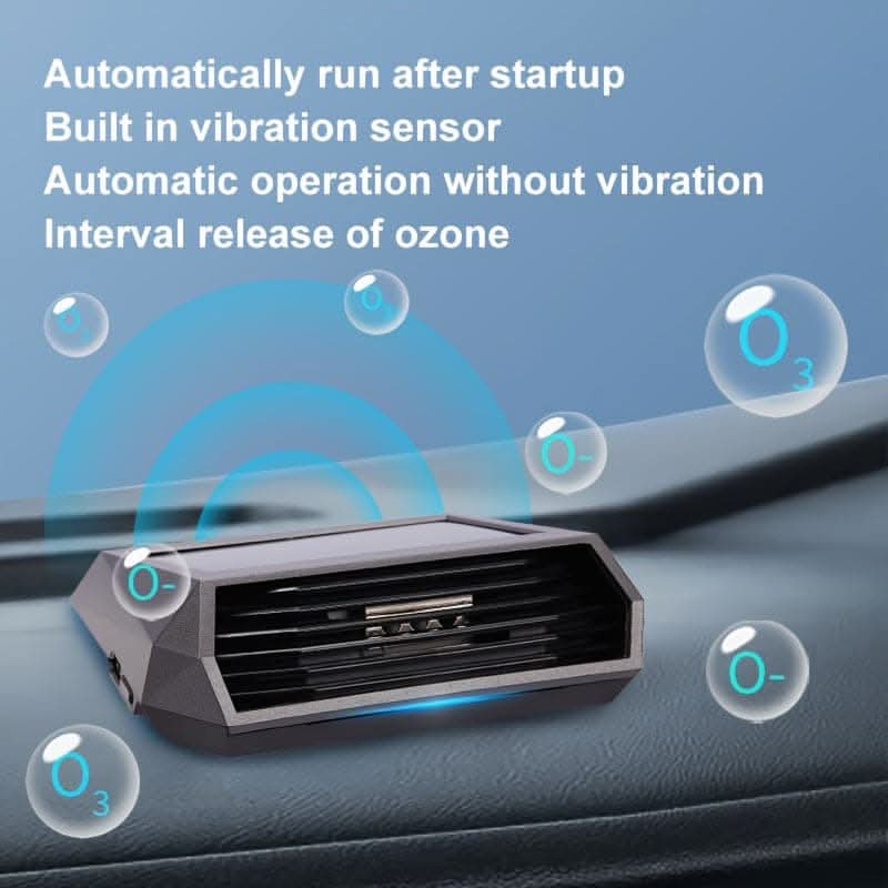 Solar-Powered Car Air Purifier –With USB Type-C Charging