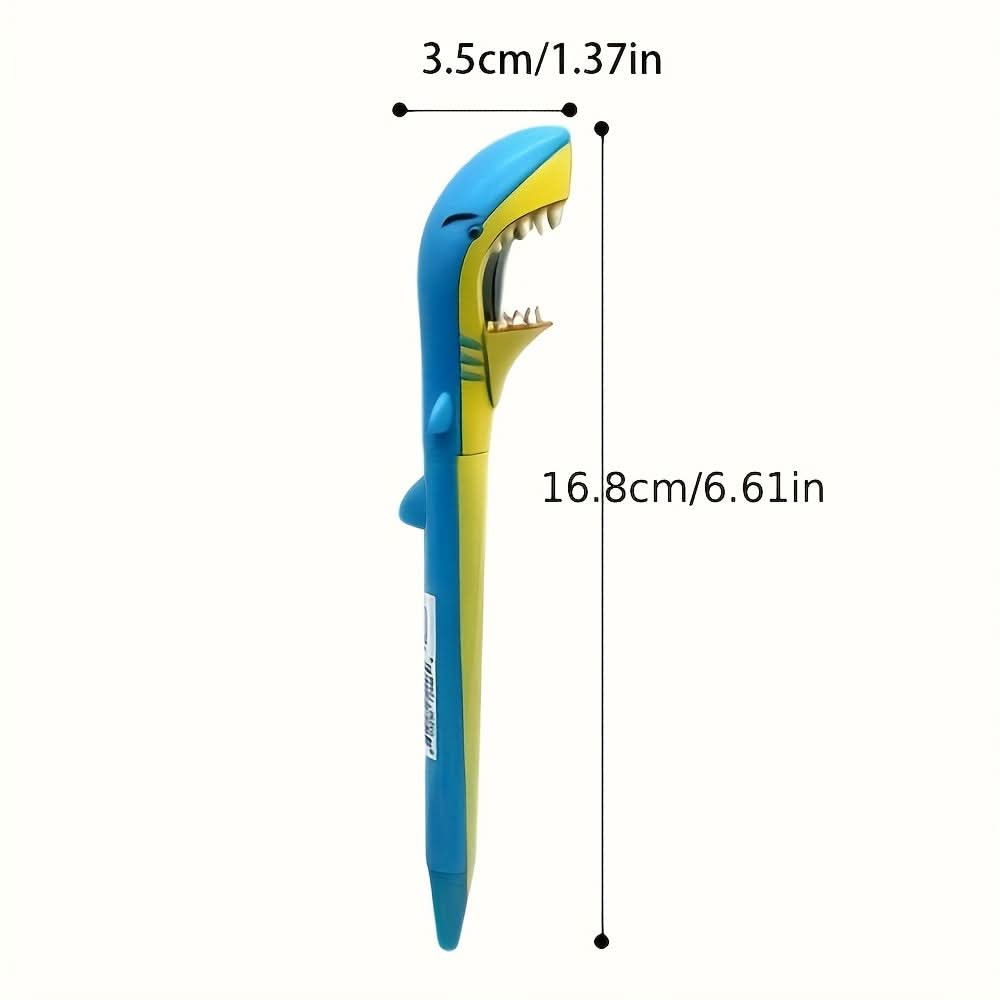 Shark-Themed Retractable Ballpoint Pen – Fun & Ergonomic Cartoon Stationery