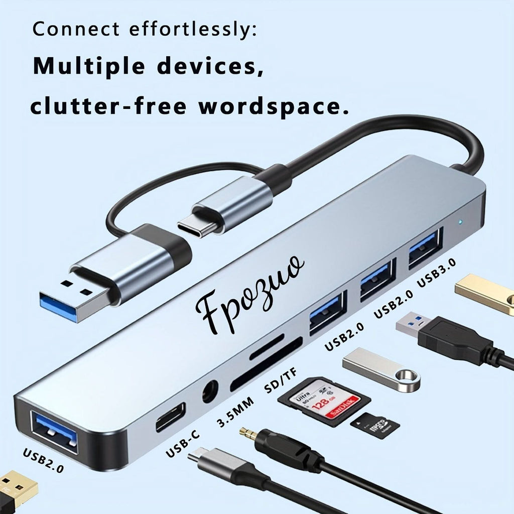 USB 3.0 Hub with SD/TF Card Reader