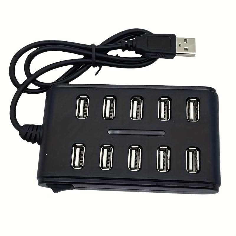 Portable General Purpose USB Hub with Switch – 10-Port Design