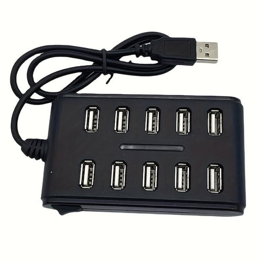 Portable General Purpose USB Hub with Switch – 10-Port Design
