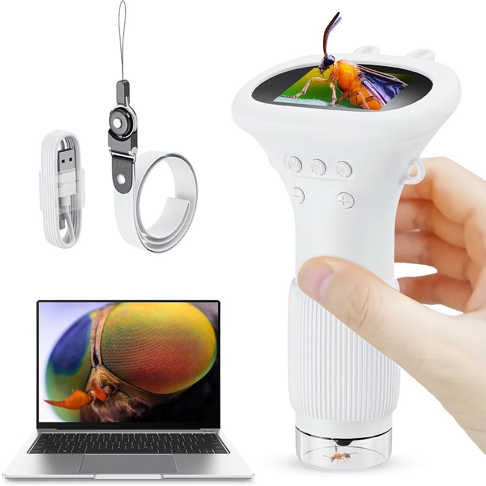 1000x Magnifier Mini Electron Microscope for Kids – LED Photo & Video Function