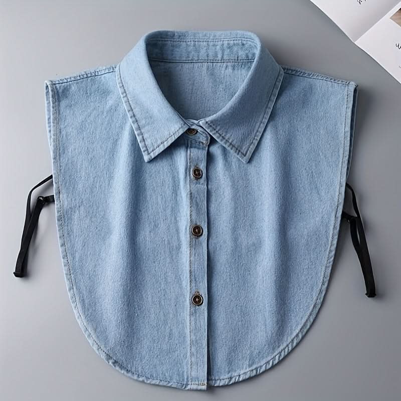 Chic Detachable Denim Faux Collar Accessory