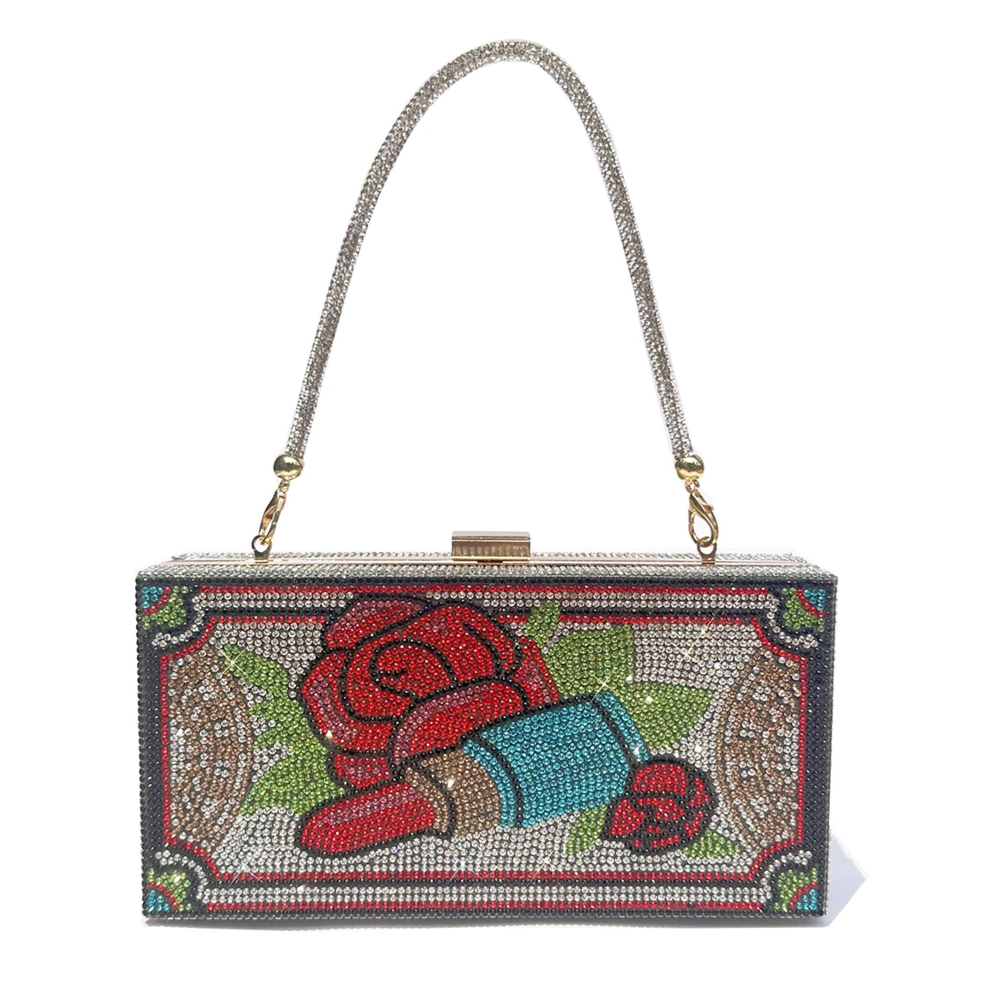 Mini Glitter Kiss Lock Party Clutch