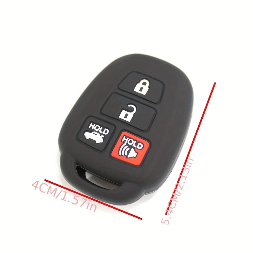 Silicone 4-Key Car Key Cover – Waterproof & Shockproof