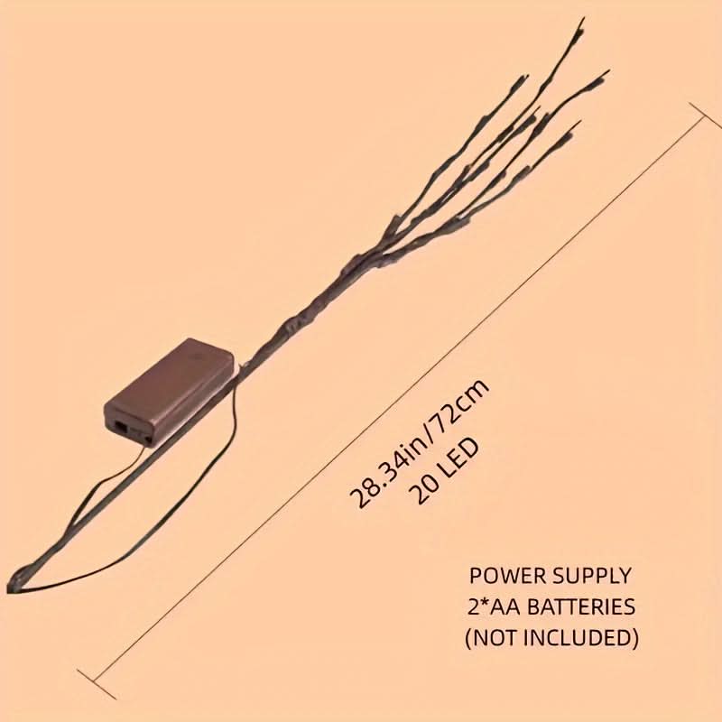 Adjustable Plastic LED Branch Lights – 20 LED Battery-Operated Tabletop