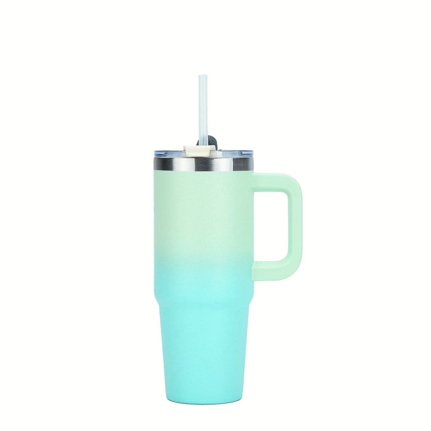 Stainless Steel Tumbler with Handle & Straw