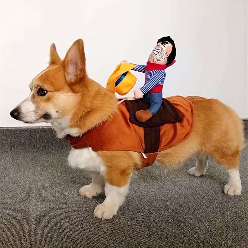 Western Cowboy Pet Costume – Fun Outfit for Medium Dogs & Cats