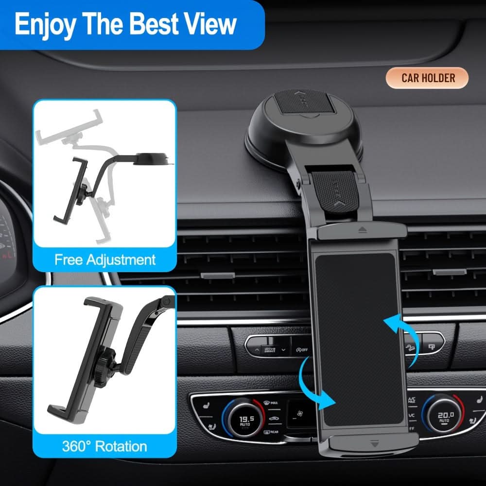Ultra-Strong Suction Car Dashboard Mount for Phones & Tablets