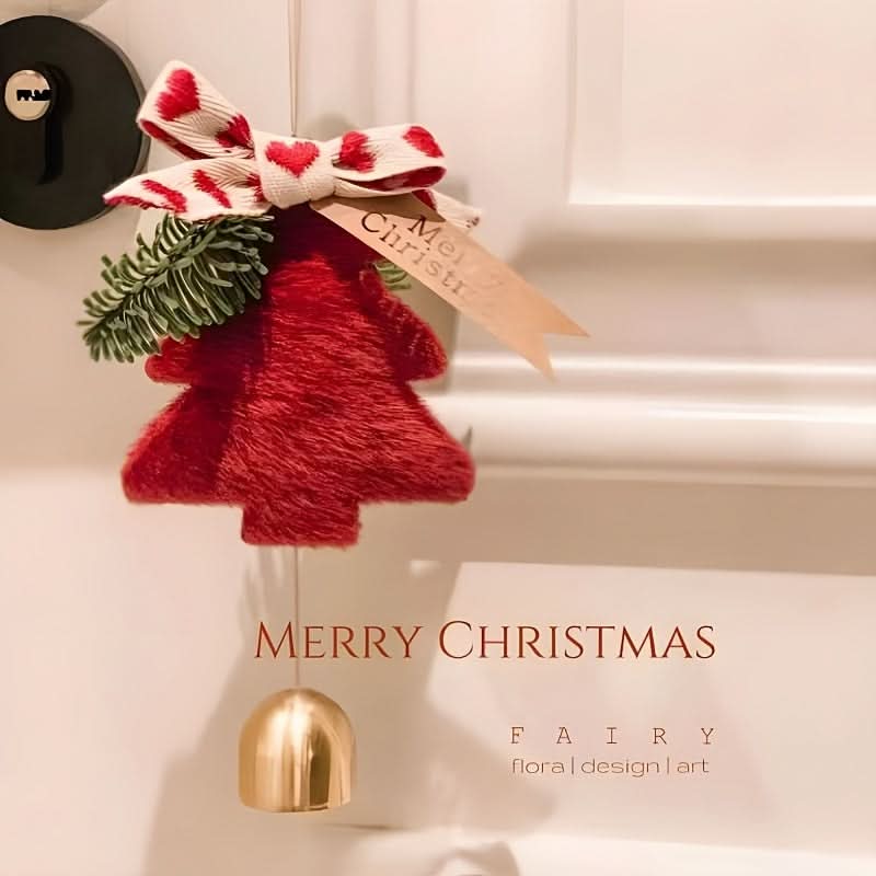 Pack of 5 Pcs. Plush Christmas Bell Ornament Set