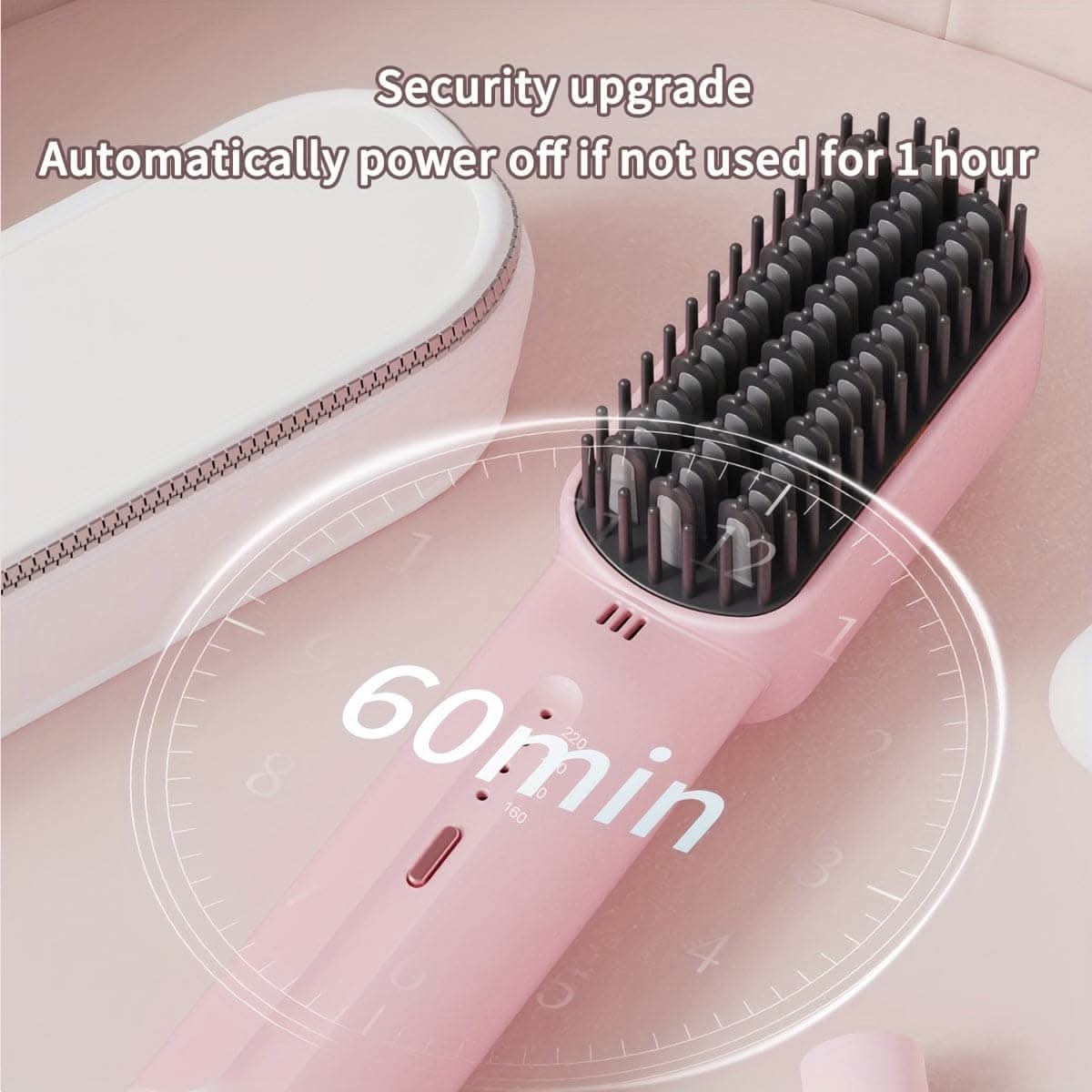 4-Temperature Adjustment Mini Hair Straightening Comb