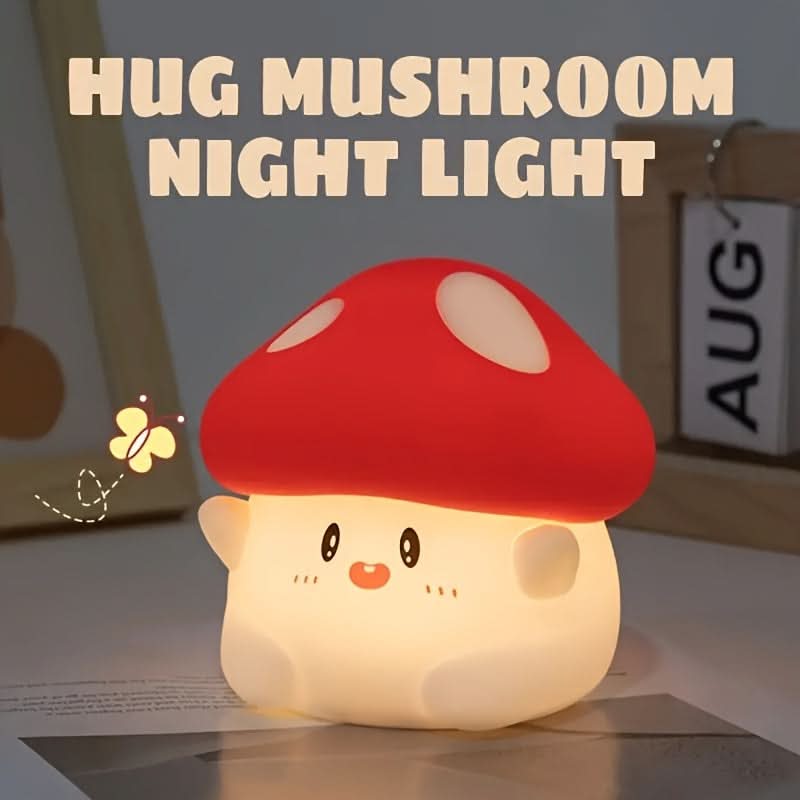 Mushroom Cartoon Night Light, USB Powered
