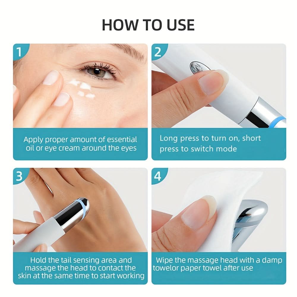 Revitalizing Eye Spa Wand - Rechargeable Heated Vibration Facial Massager