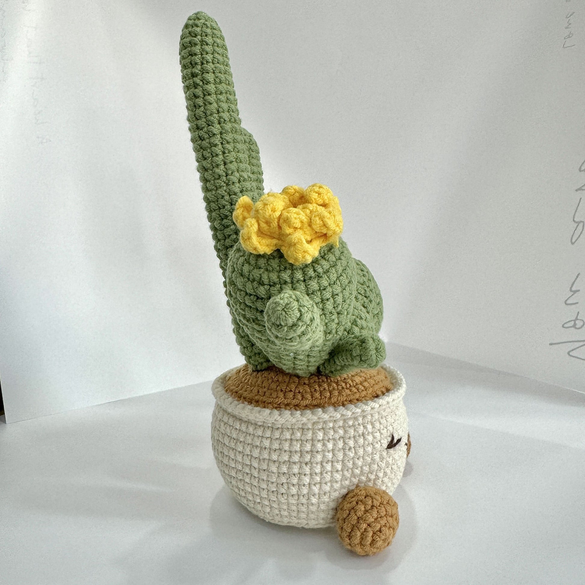 Handmade Crochet Cactus Artificial Plant with Container