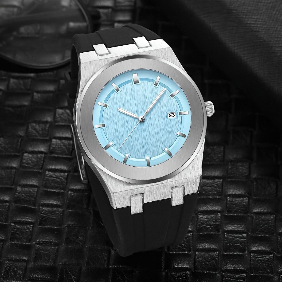Men’s Business Sport Watch – Silicone Strap, Large Dial, Quartz Analog