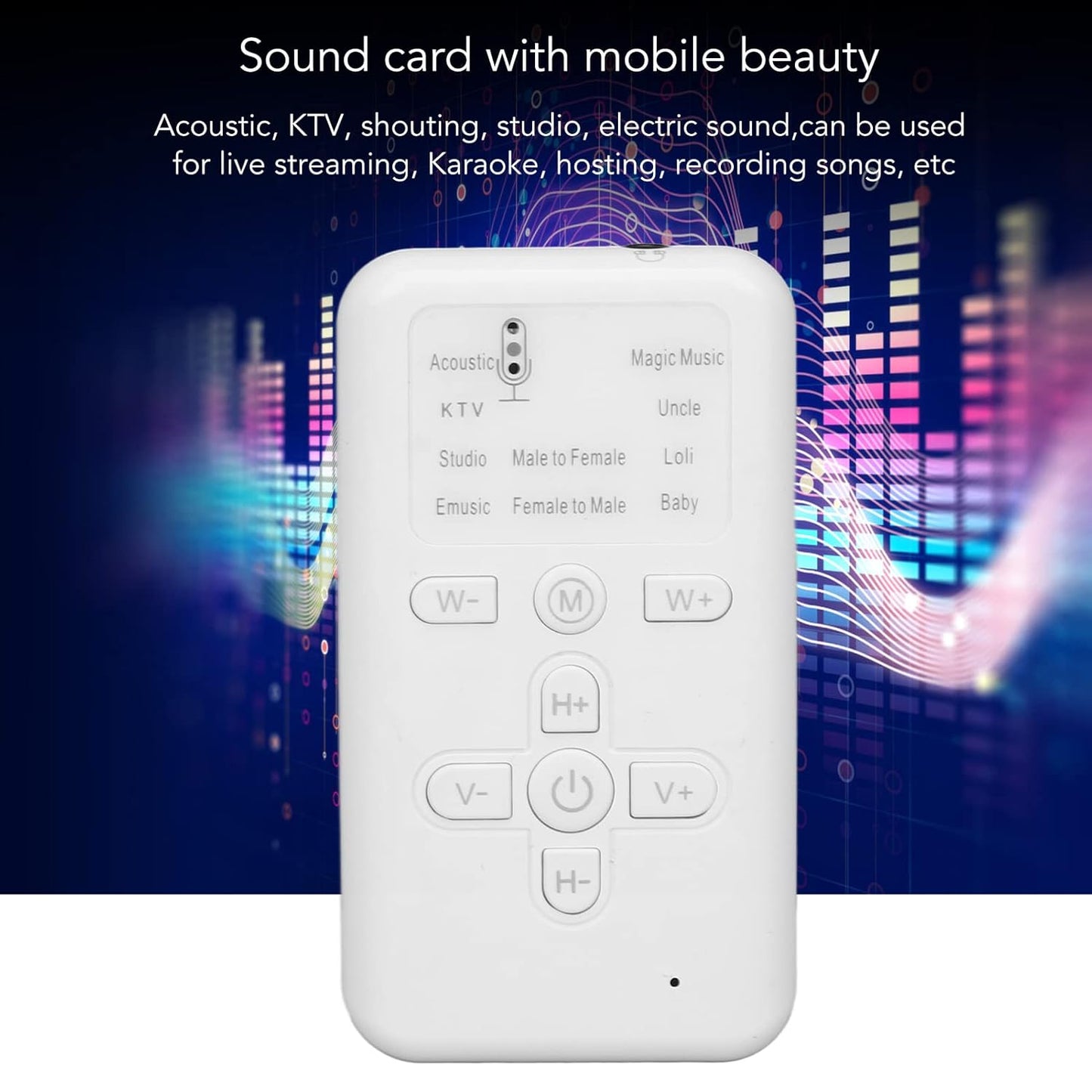 Portable USB Sound Card Voice Changer – Microphone with Multifunctional Audio Effects