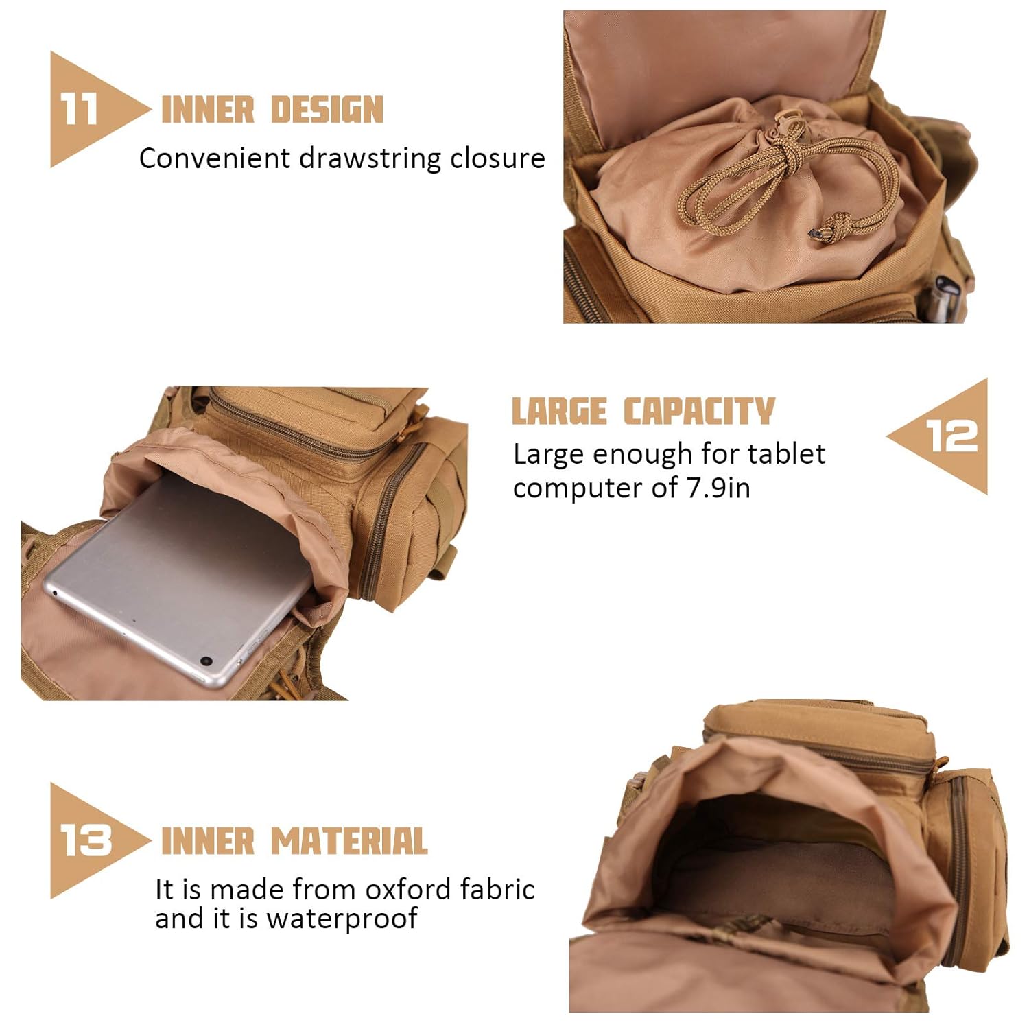 Waterproof Drop Leg Hiking Bag – Nylon Thigh & Waist Pack for Travel and Outdoor Adventures