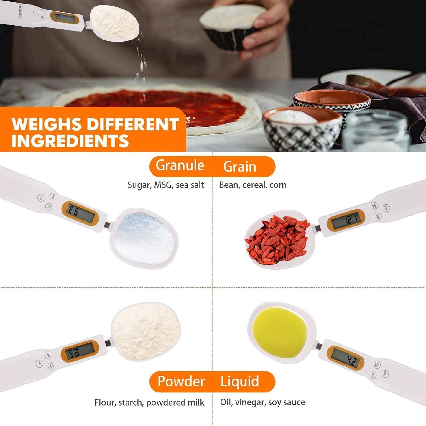 Portable Digital Kitchen Spoon Weighing Scale