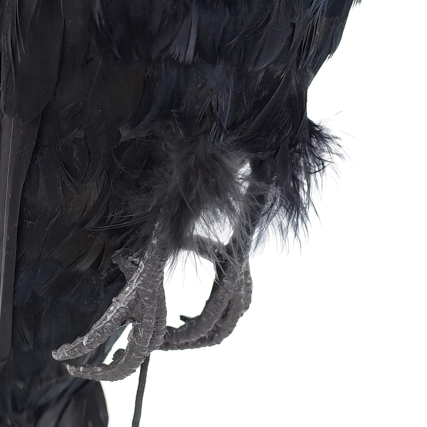 17 Inch Realistic Hanging Dead Crows Decoy Lifesize Extra Large Black Feather Scare Deterrent Crow