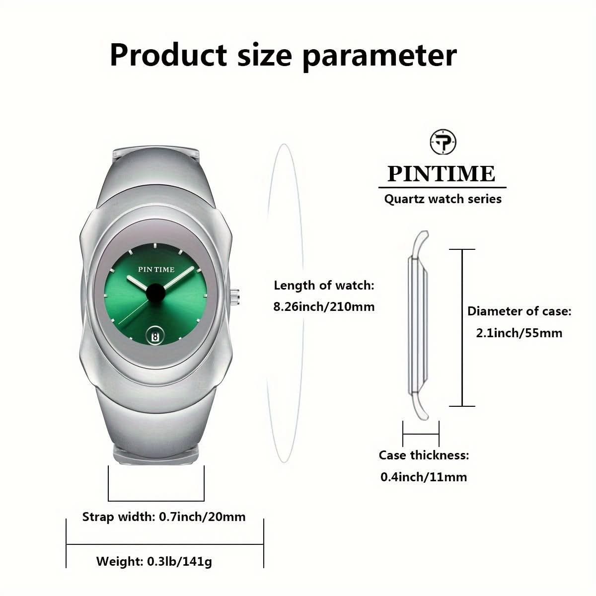 Men’s Ultra-Thin Quartz Business Watch – Stainless Steel Look, Date Display